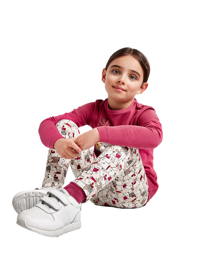 Conjunto leggings para niña marca Mayoral color frambuesa