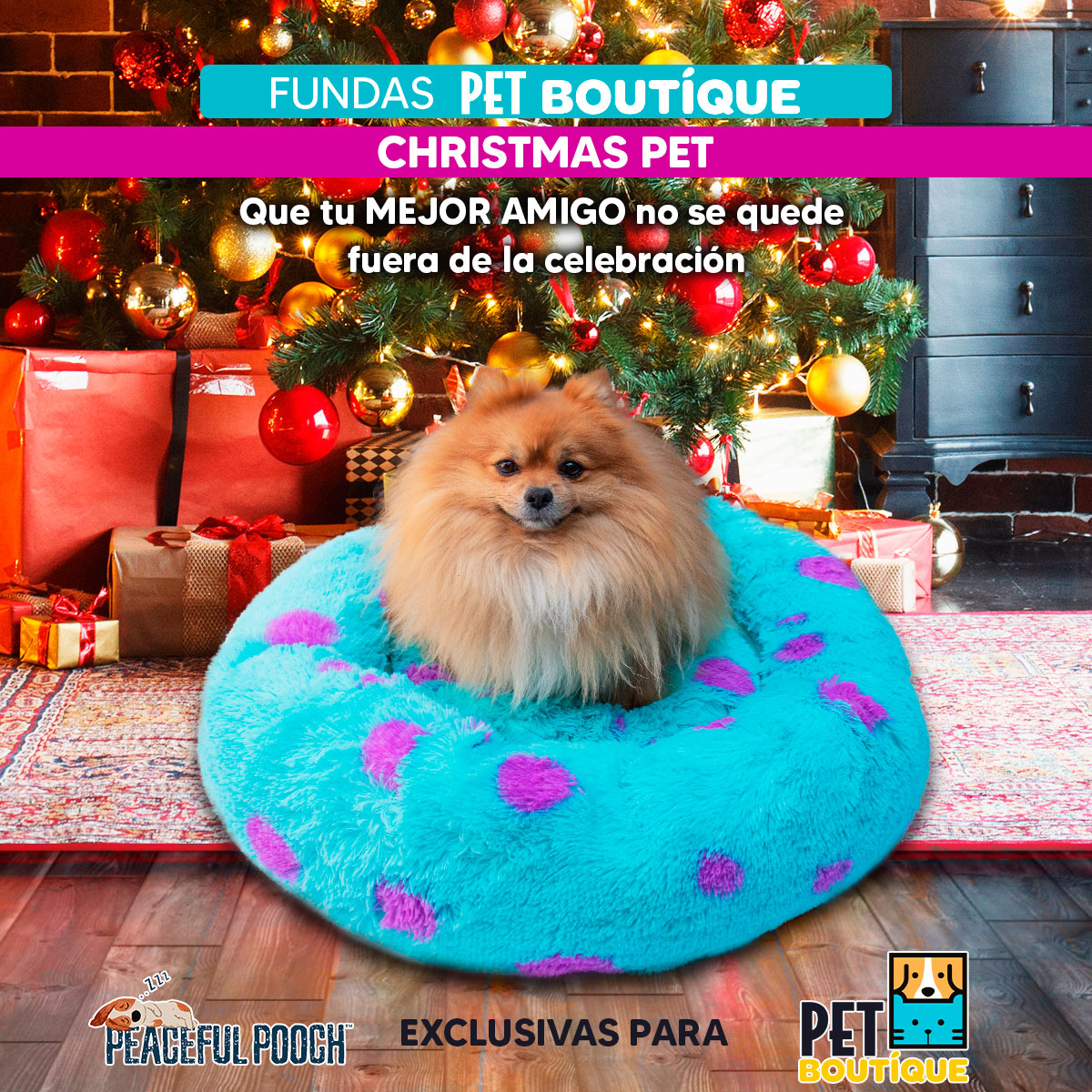 Funda Monstruo Para Cama Mascota Grande Pet Boutique Cómoda Azul.