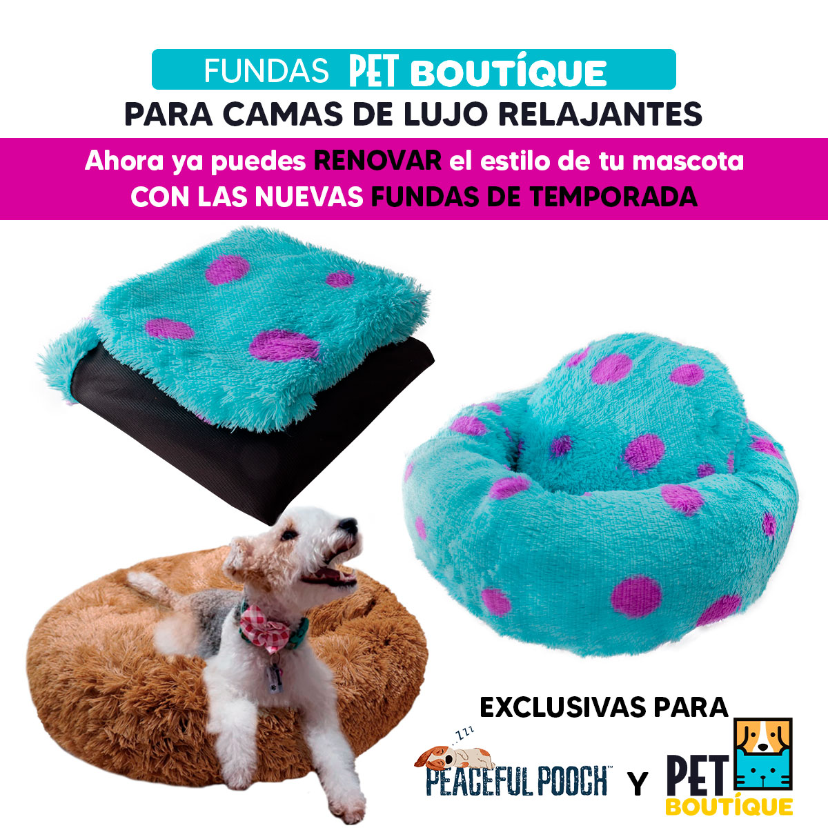 Funda Monstruo Para Cama Mascota Grande Pet Boutique Cómoda Azul.