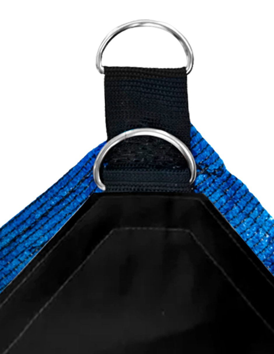 Hanlob Malla Sombra 5x1 m Azul para Exteriores Extra Reforzada, 90% de Sombra, Bloqueo de Rayos UV, Sombra Raschel para Jardín o Terraza, Resistente a Lluvias, Fácil y Lista para Instalar.