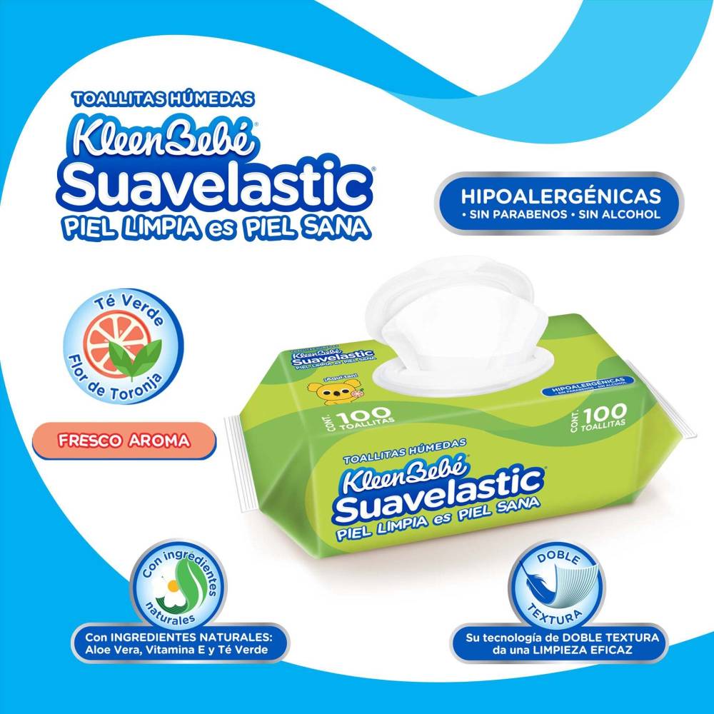 Toallitas Húmedas Kleenbebé Suavelastic Max 600 Pzas Premium