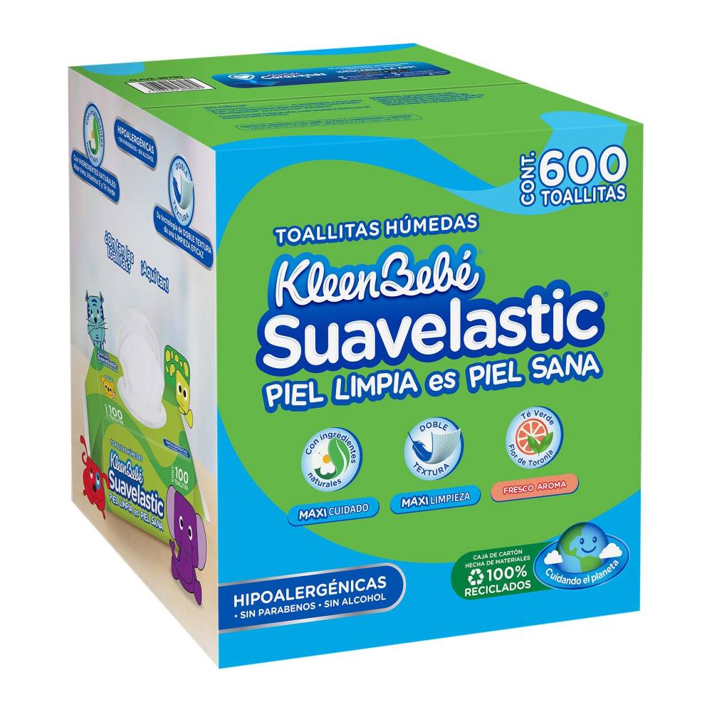 Toallitas Húmedas Kleenbebé Suavelastic Max 600 Pzas Premium