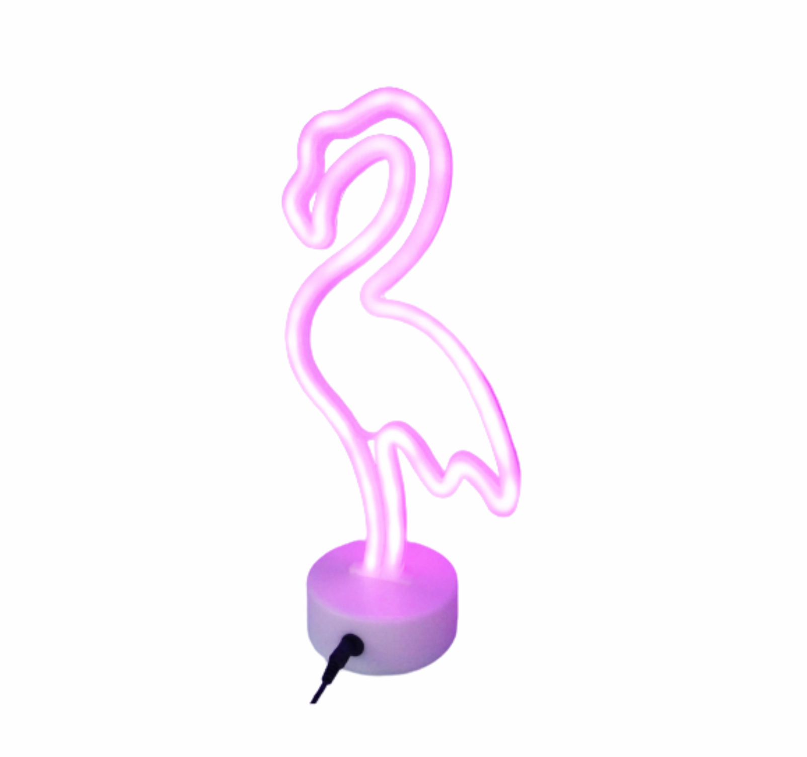 Lámpara LED Neon  en forma de flamingo conexion con usb y baterias (no incluidas)