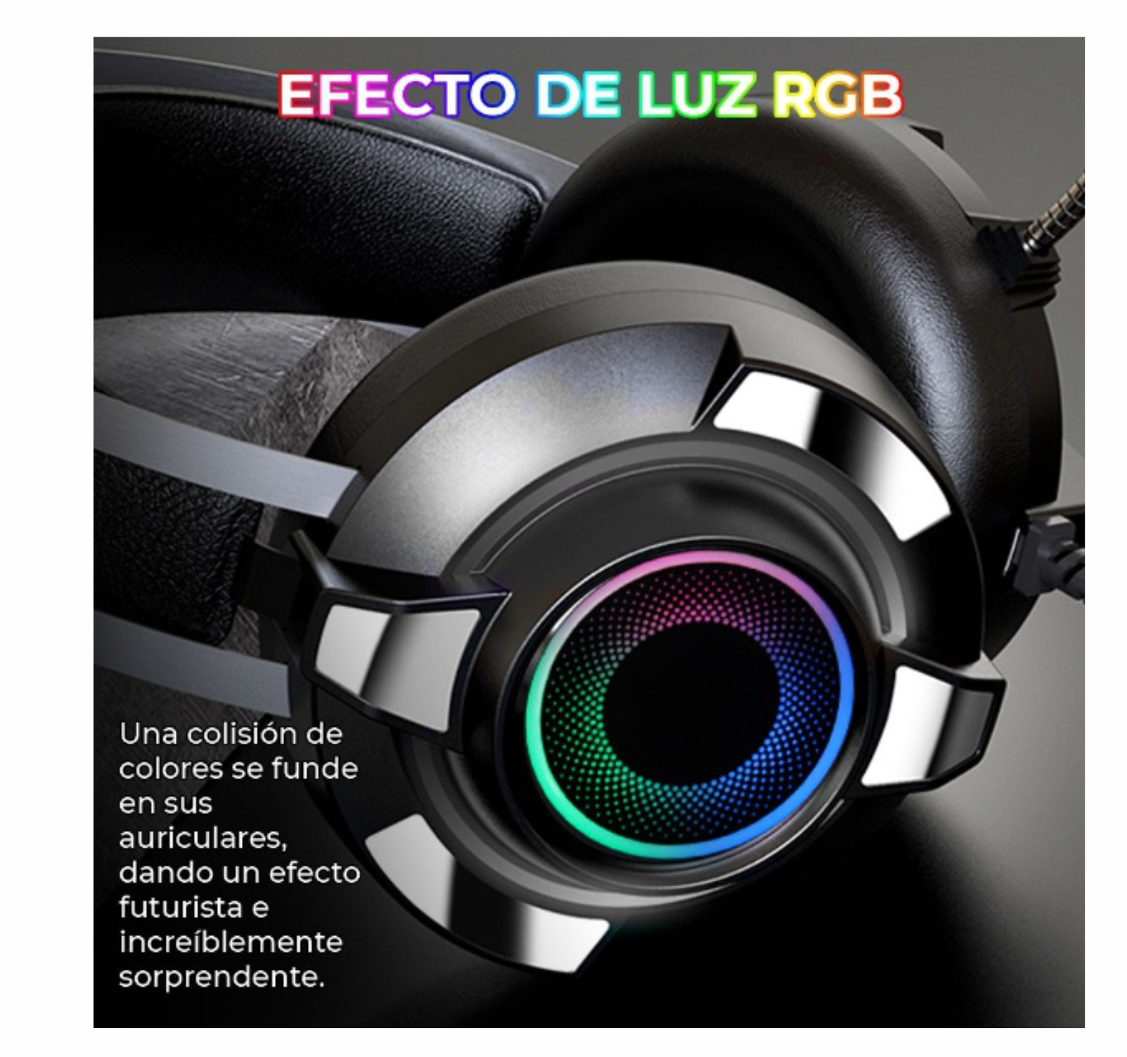 Audífonos Gamer Usb Rgb Diadema 3.5mm Para Pc Ps4 Xbox cancelacion de ruido doble conexion, microfono manos libres