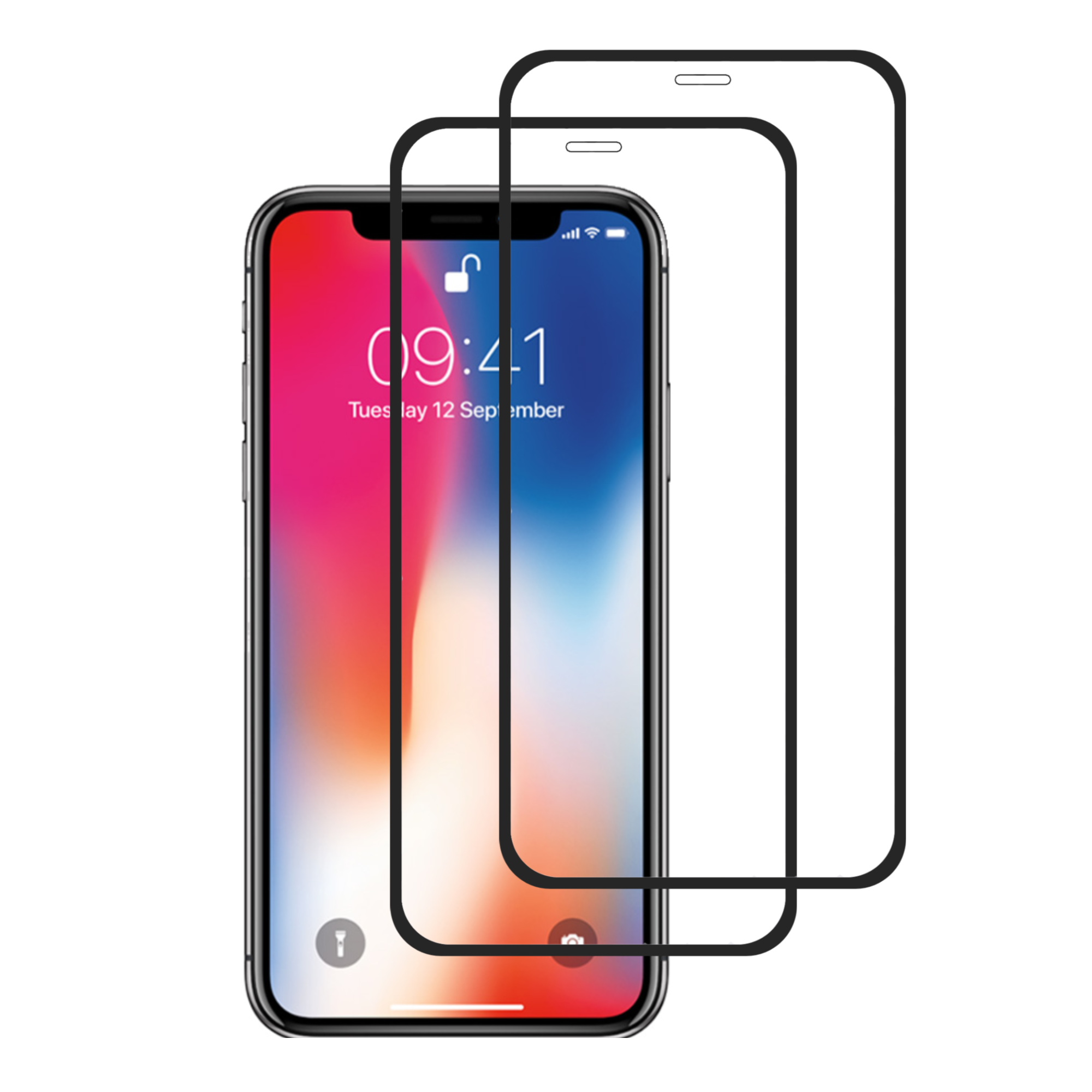 Protector de Pantalla Vidrio Templado de Cobertura Completa para iPhone 12 Pro Max Dureza 9H Paquete de 2 Piezas