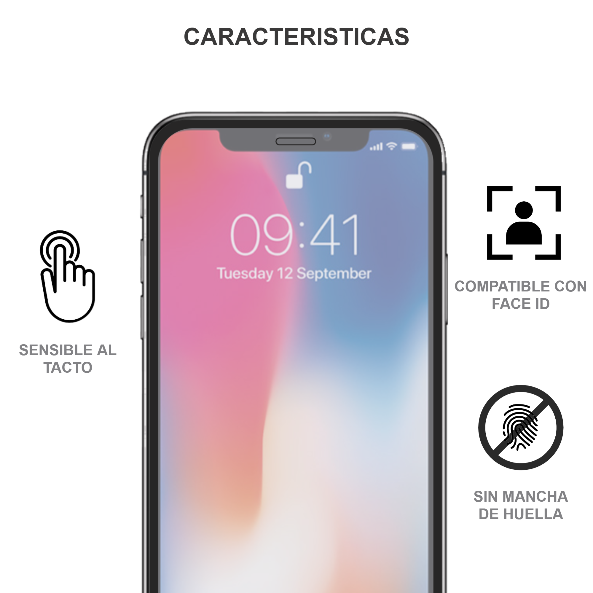Protector de Pantalla Vidrio Templado de Cobertura Completa para iPhone 12 Pro Max Dureza 9H Paquete de 2 Piezas