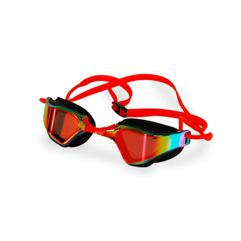 Goggles Natación Escualo Terminator Color rojo espejeado protección uv