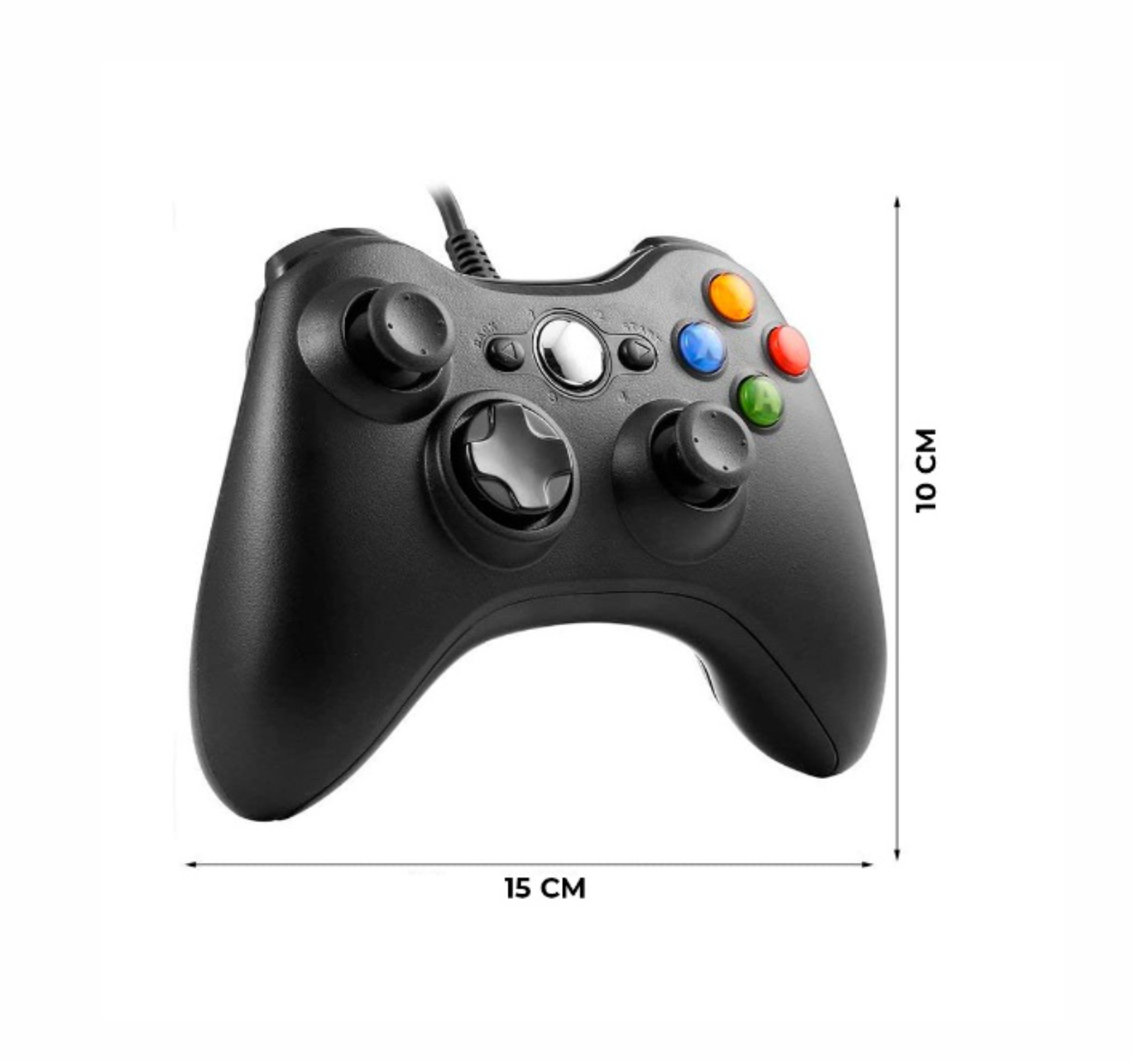 Control Xbox 360 Alambrico Gamepad 1.5 cable 1:1 Igual a original multiplataforma diseño ergonómico