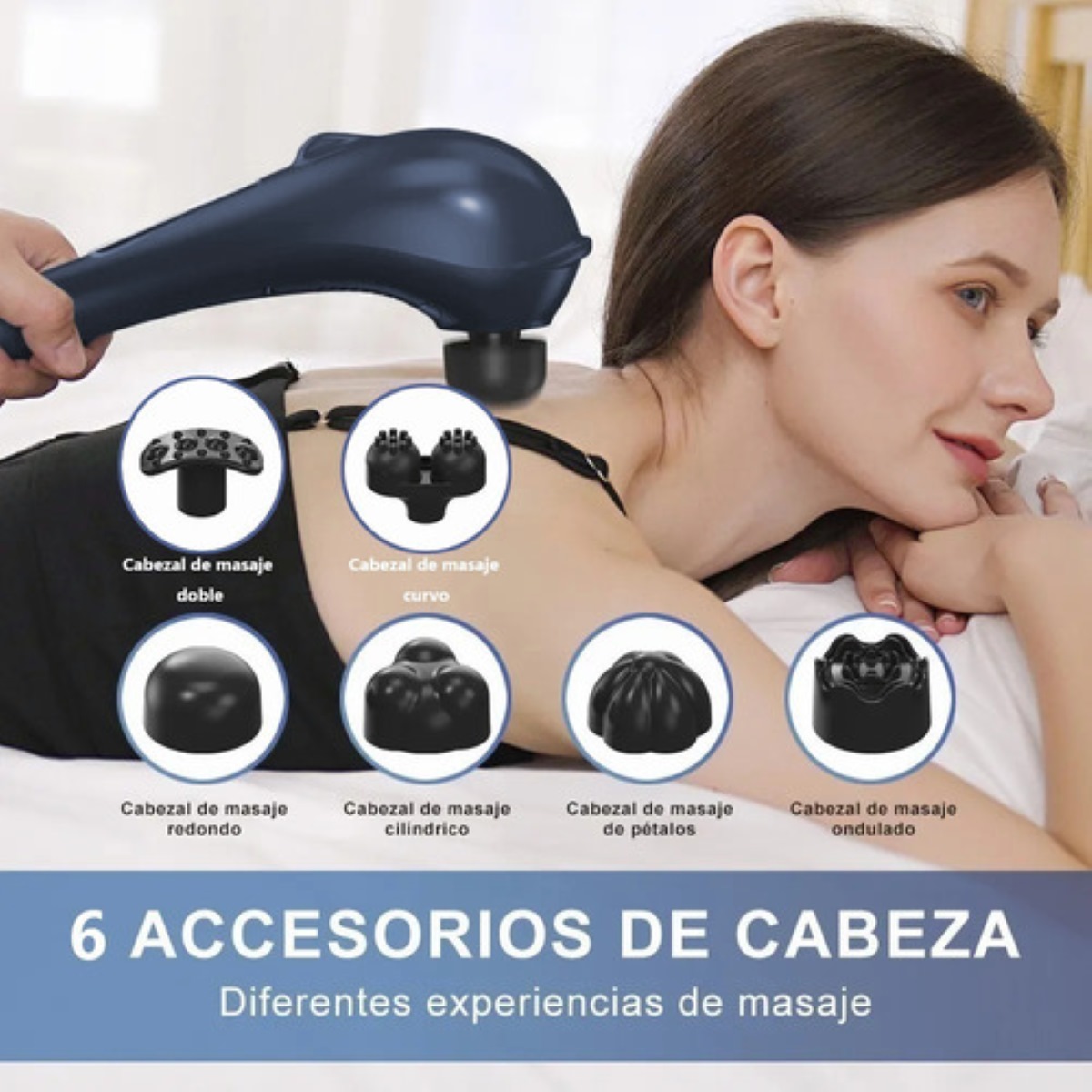 Masajeador Electrico Infrarrojo De Mano Para Cuerpo Azul