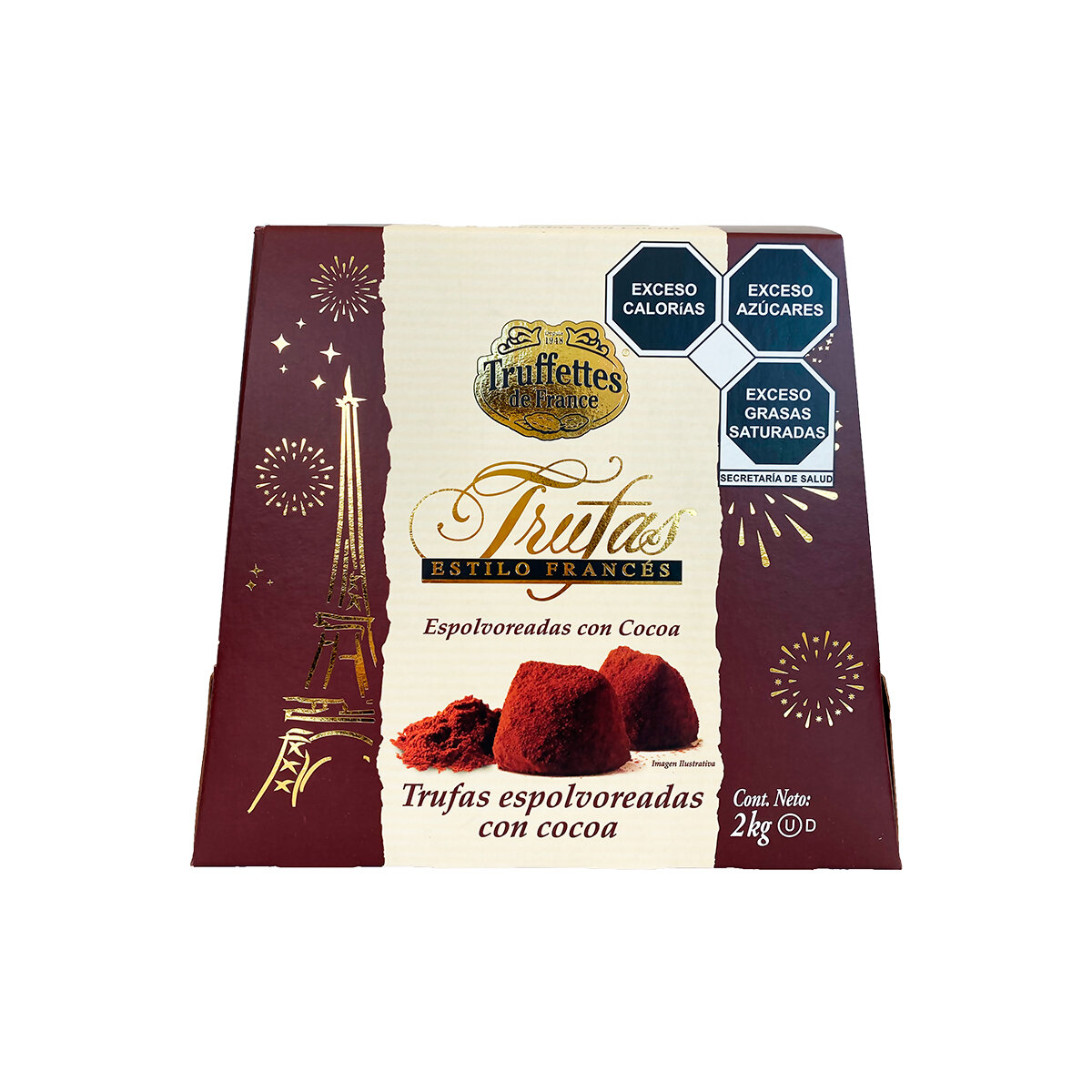 Trufas Estilo Francés Espolvoreadas Con Cacao 2kg Chocmod