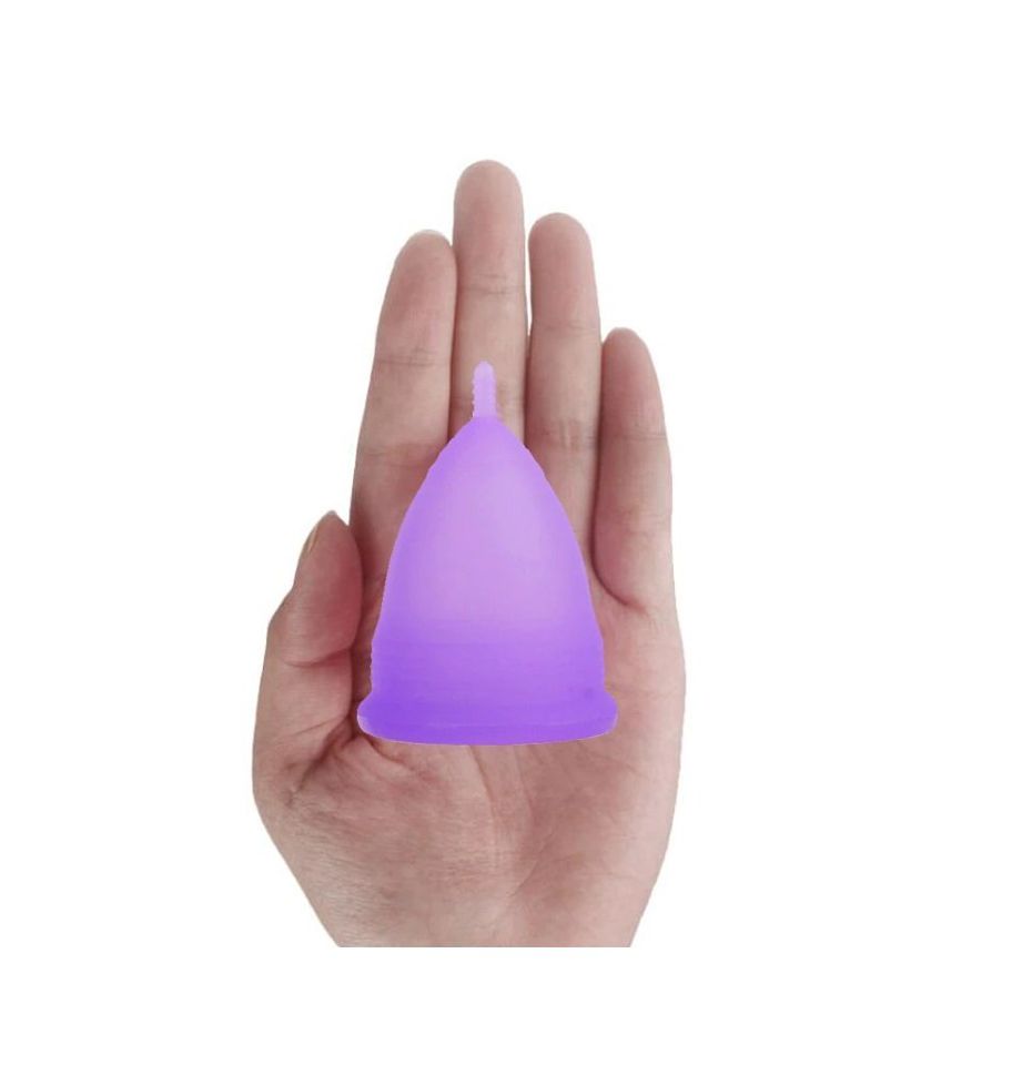 COPA MESTRUAL TALLA L MORADO SILICONA GRADO MEDICO COMODA TRASPORTABLE