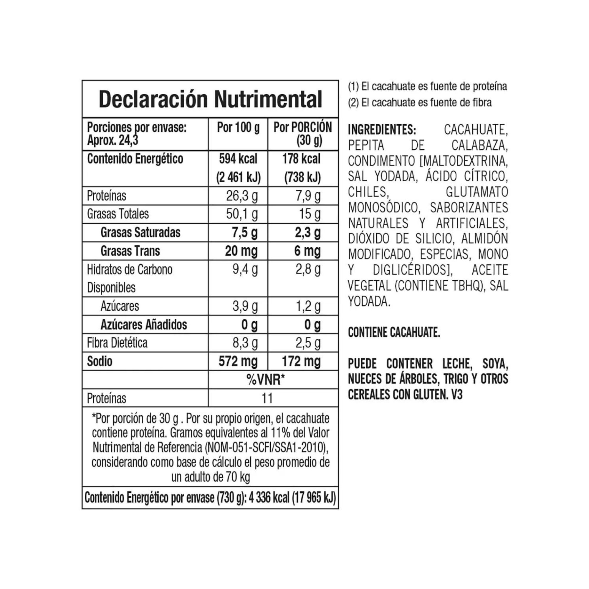 Cacahuates Mexcalísimo Mafer 730 g