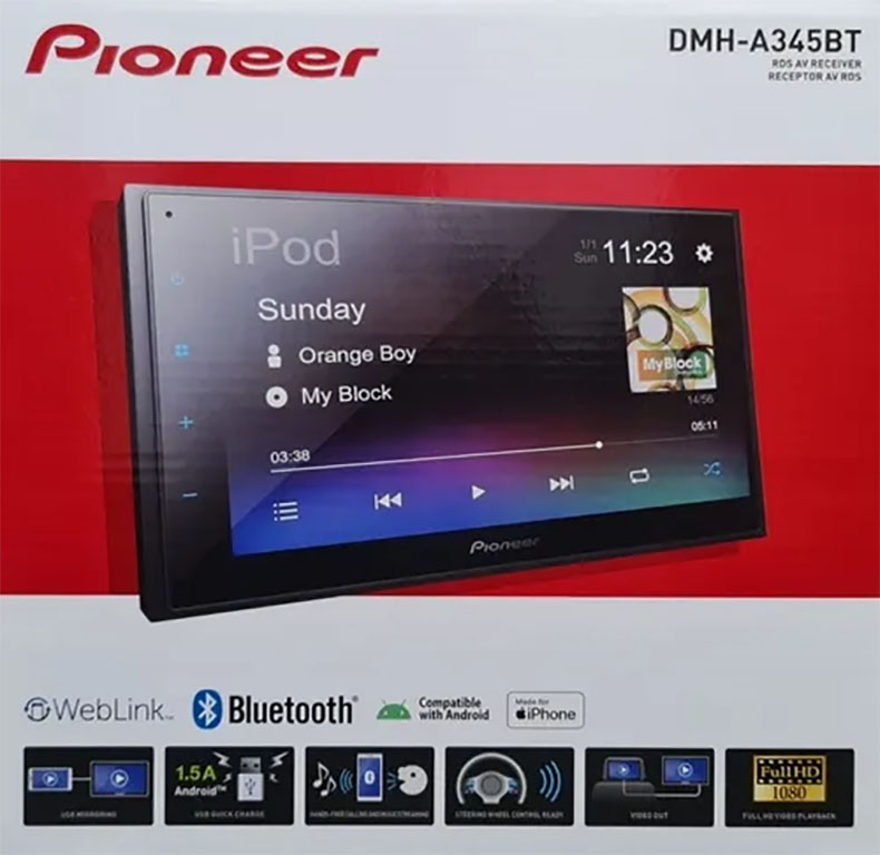 Auto Estero Pioneer De Pantalla Dmh-a345bt