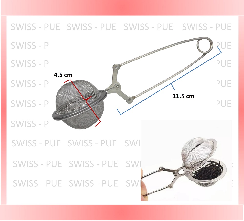 Infusor de Te con pinza, Steiner, de acero inoxidable