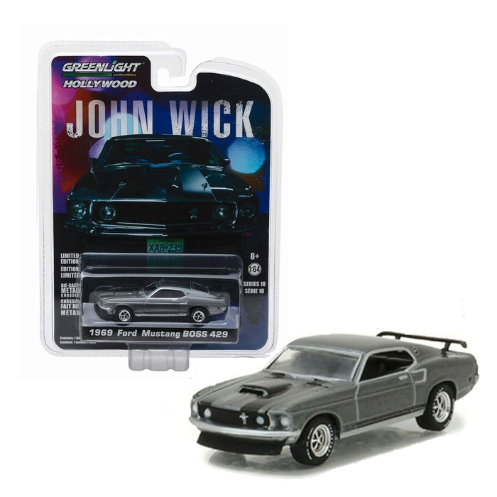 1969 Ford Mustang Boss 429 John Wick Escala 1:64 GREENLIGHT