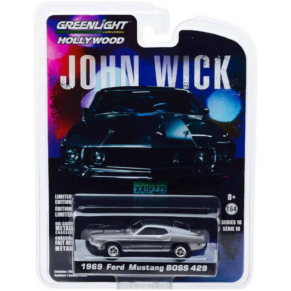 1969 Ford Mustang Boss 429 John Wick Escala 1:64 GREENLIGHT