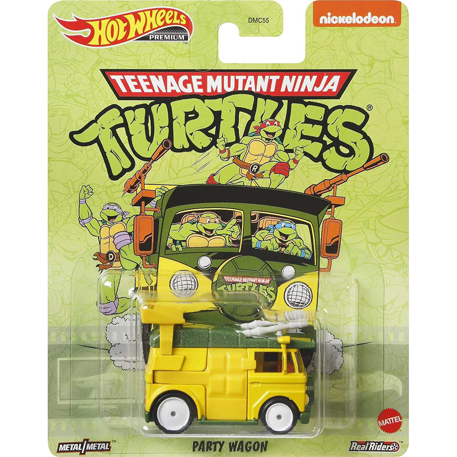Hot Wheels PREMIUM Party Wagon Tortugas Ninja Teenage Mutant Turtles Escala 1:64 