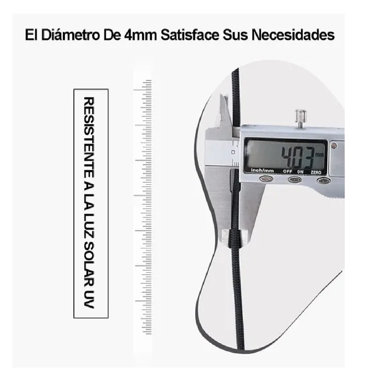 Cuerda De Paracaídas - 9 Hilos 4mm 31m Negro