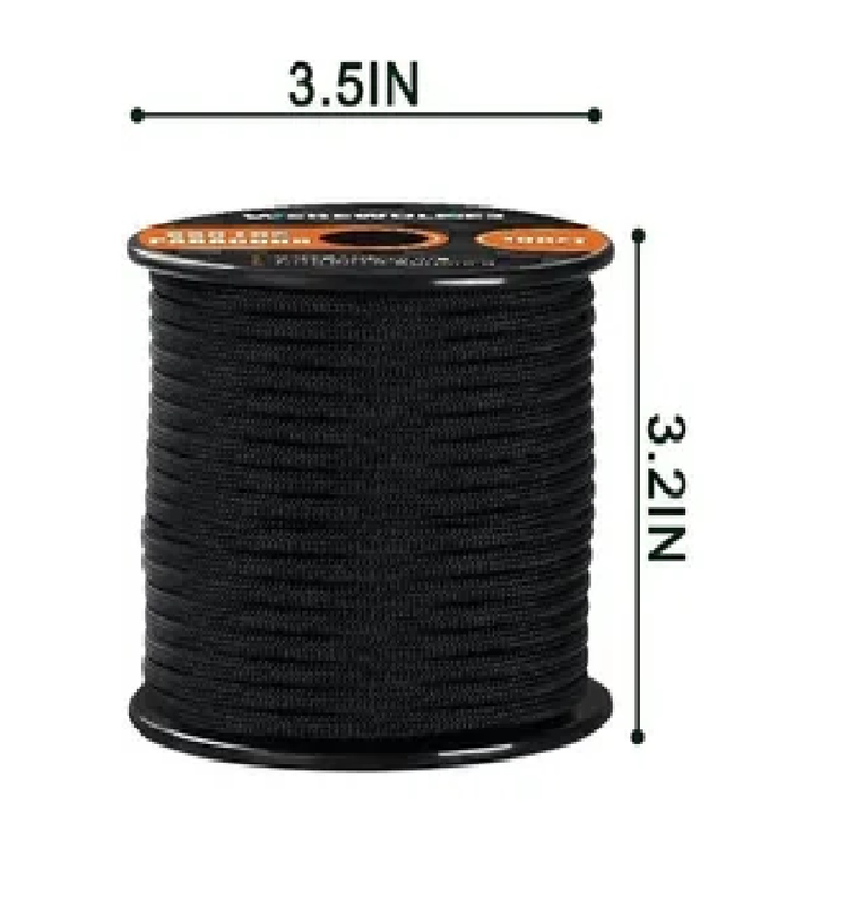 Cuerda De Paracaídas - 9 Hilos 4mm 31m Negro