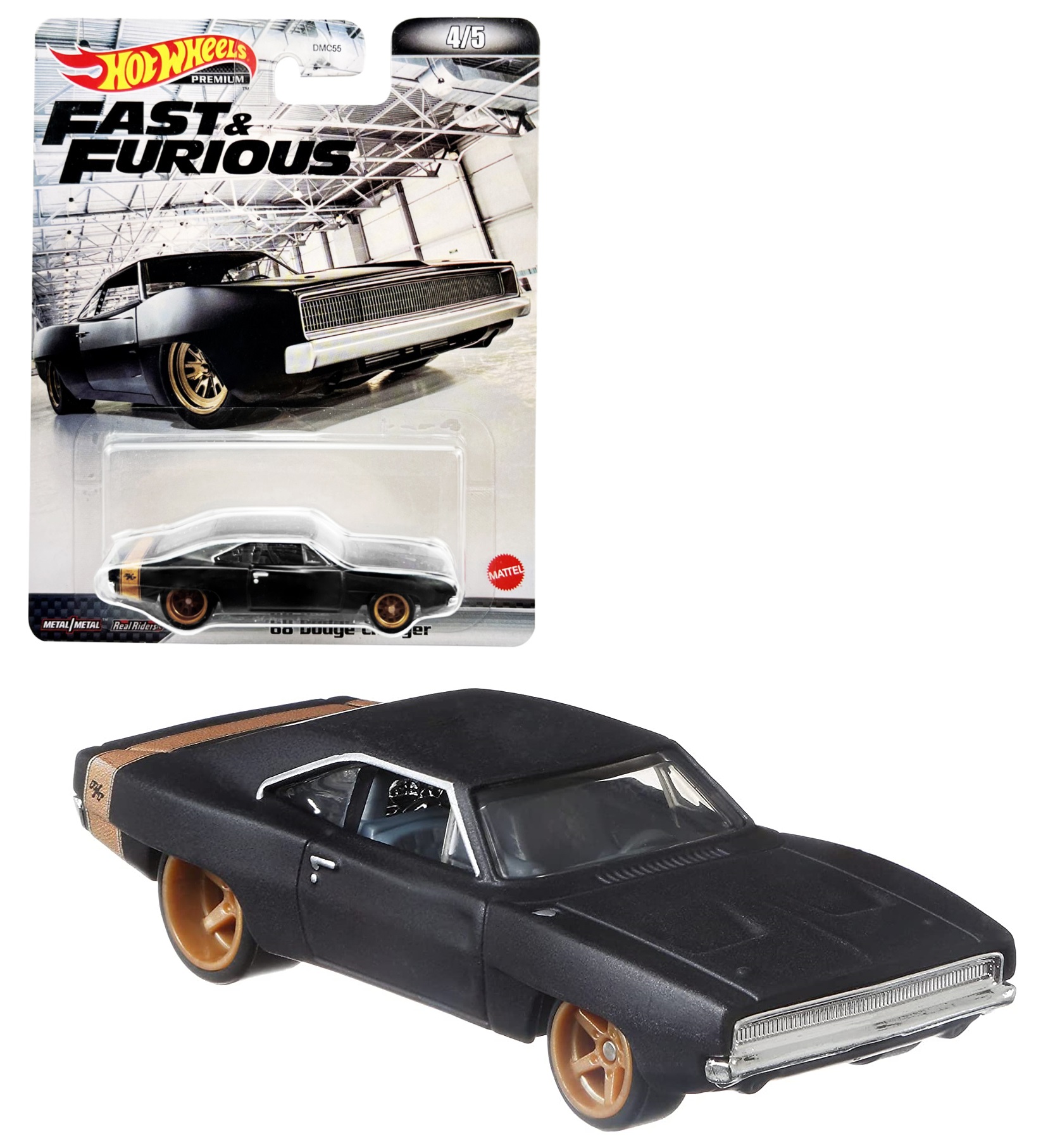 Hot Wheels PREMIUM 1968 Dodge Charger Widebody Rapido y FuriosoEscala 1:64