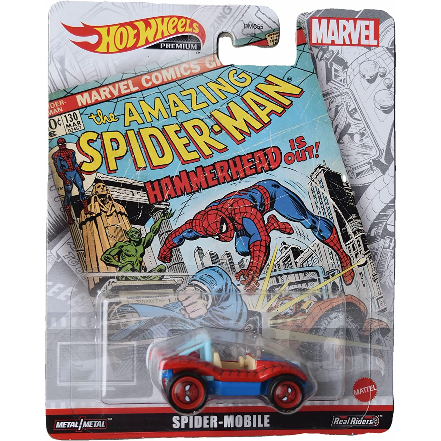 Hot Wheels PREMIUM Spider Mobile Spiderman Comics Marvel Escala 1:64