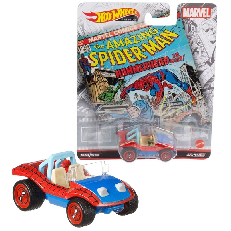 Hot Wheels PREMIUM Spider Mobile Spiderman Comics Marvel Escala 1:64