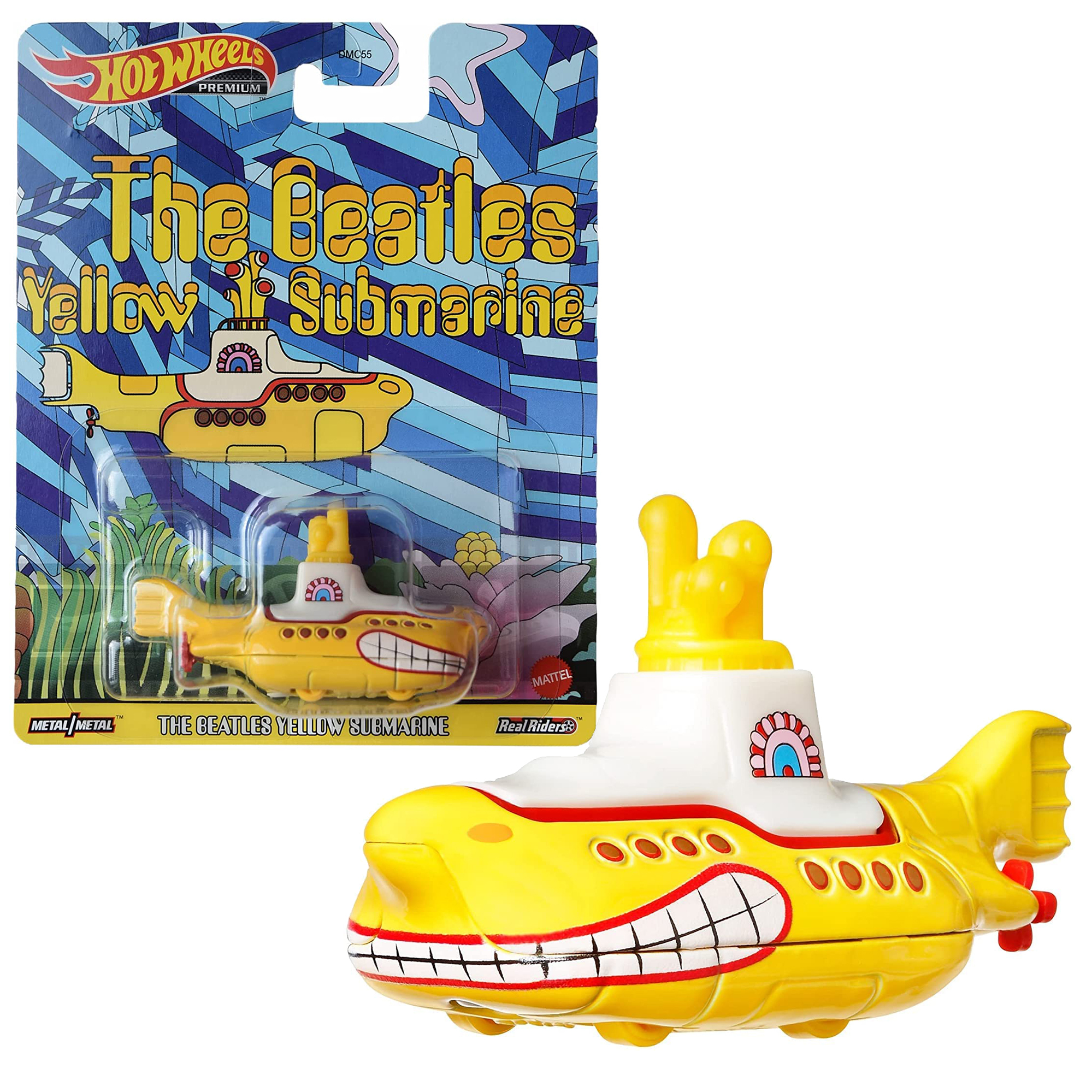 Hot Wheels Pop Culture The Beatles Yellow Submarine - Voiture Premium Neuve Sous Blister - Collection