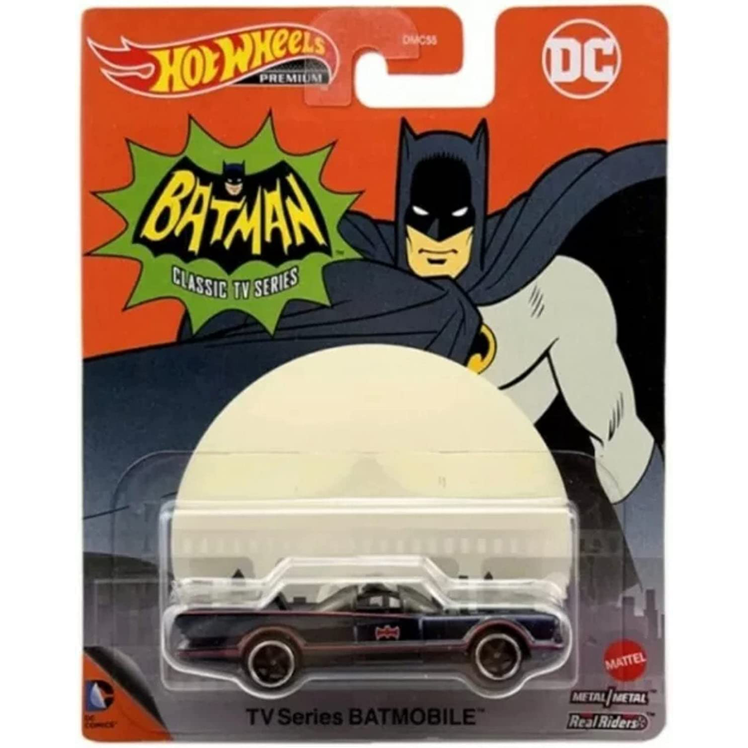 Hot Wheels PREMIUM Tv Series Batmobile Batman Batimovil Clasico Escala 1:64