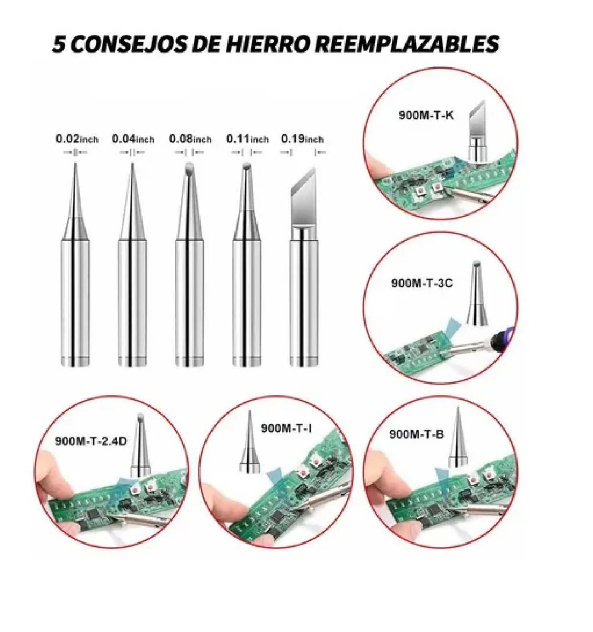 Kit De Soldadora Eléctrica 60w Temp. Ajustable Acc. Termoretraccion