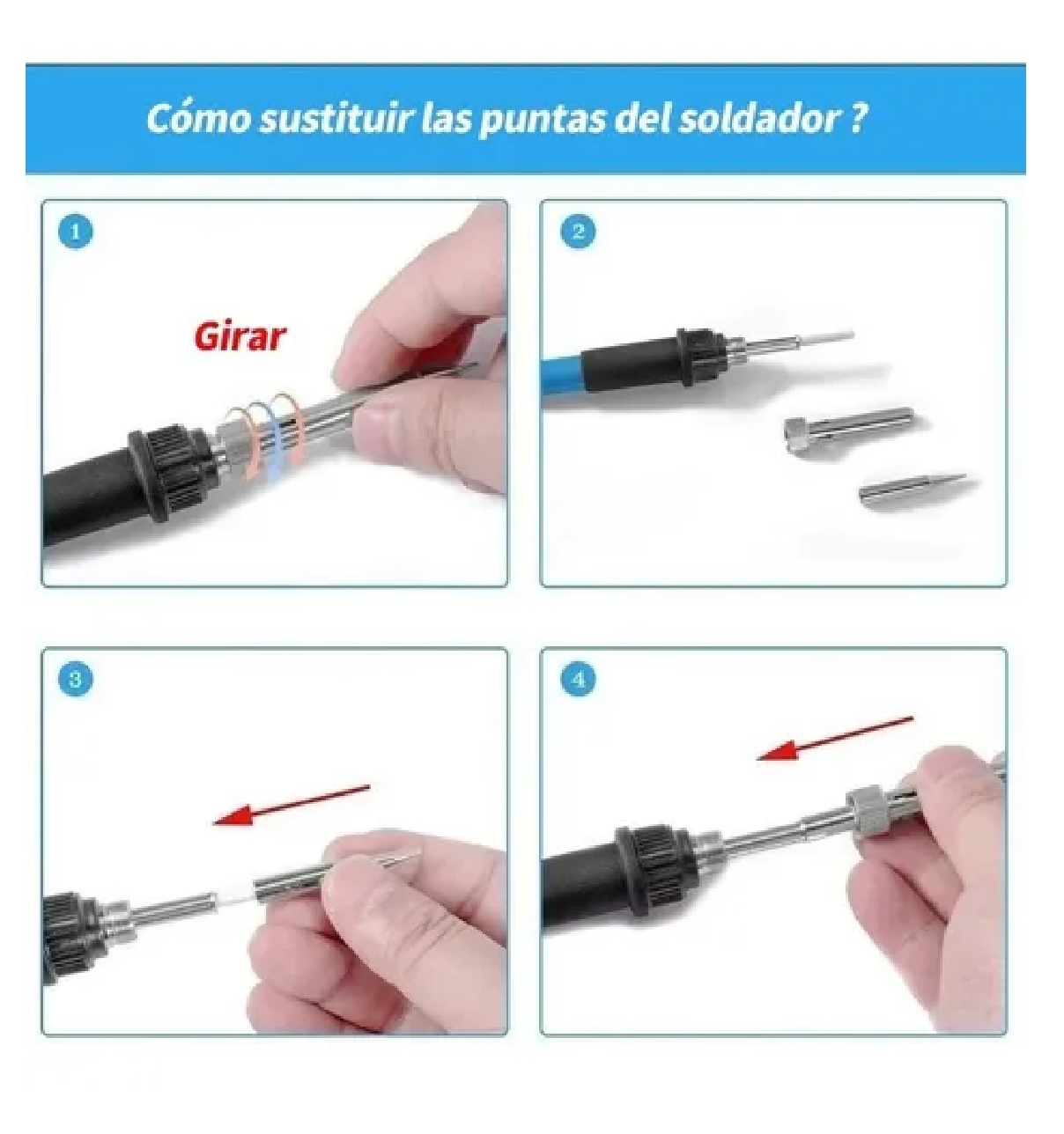 Kit De Soldadora Eléctrica 60w Temp. Ajustable Acc. Termoretraccion