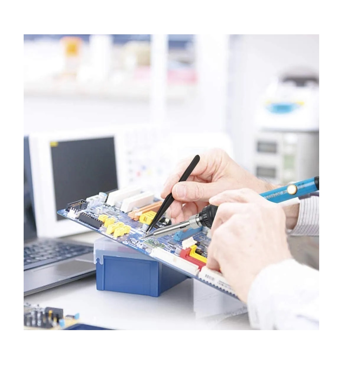 Kit De Soldadora Eléctrica 60w Temp. Ajustable Acc. Termoretraccion