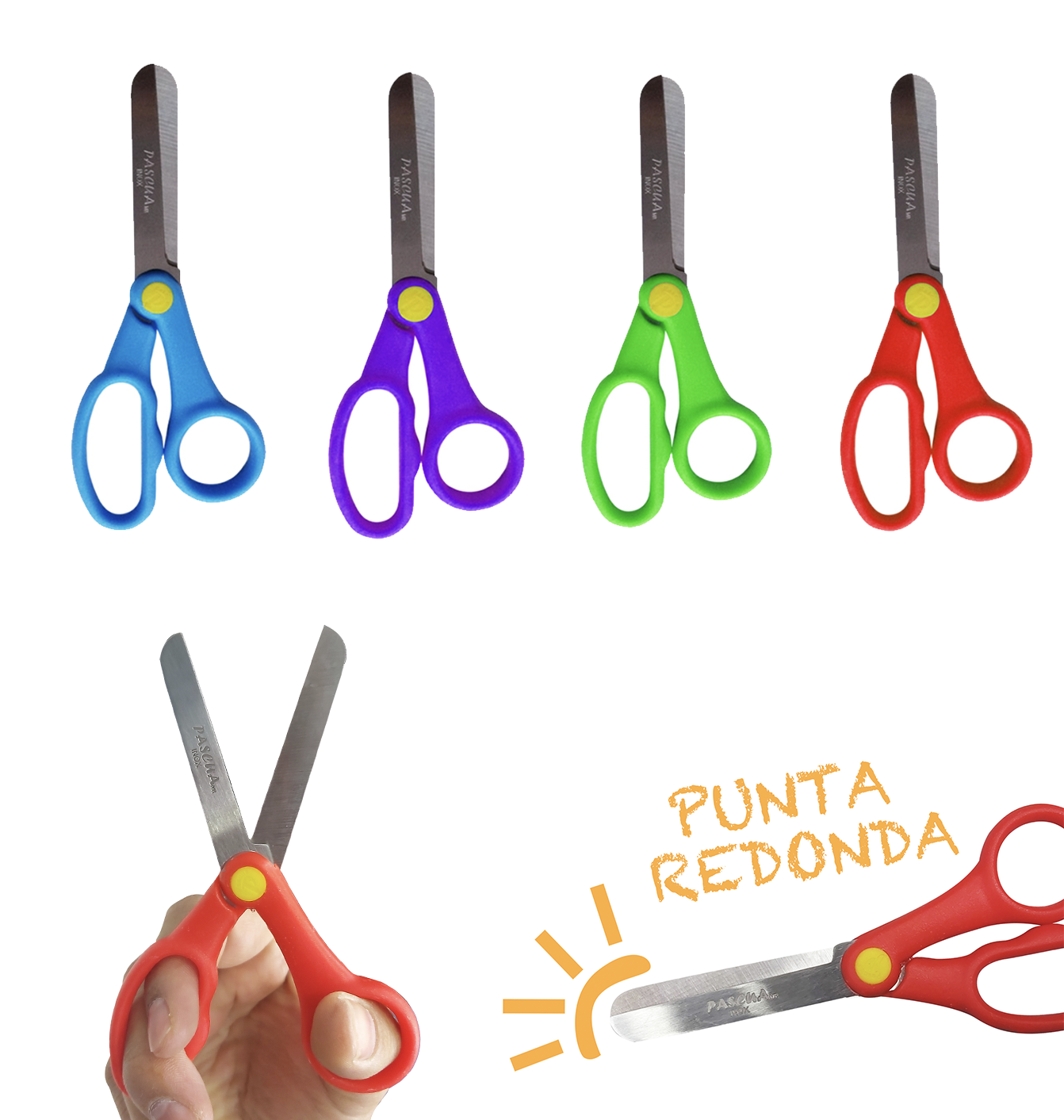 TIJERA ESCOLAR PUNTA ROMA TIJ-ES002 Color Surtido