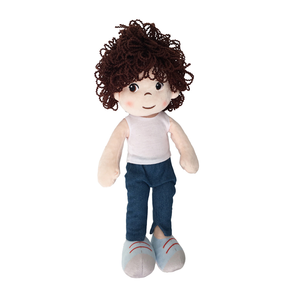 Muñeco Niño De Trapo y Tela Nathan Piel Blanca