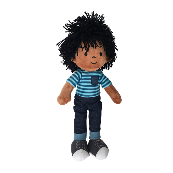 Muñeco Niño De Trapo y Tela Nathan Piel Morena