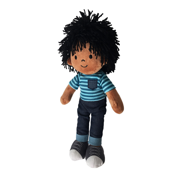 Muñeco Niño De Trapo y Tela Nathan Piel Morena