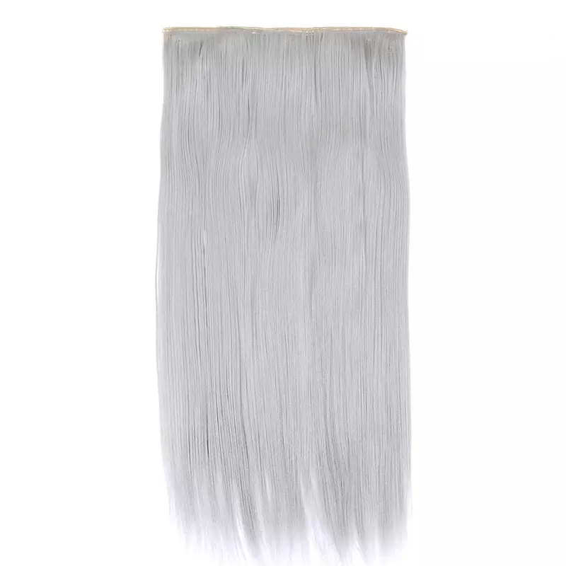 Extensiones De Cabello Sintético Set de 7 piezas con clips ONDULADA 7-60B PLATA