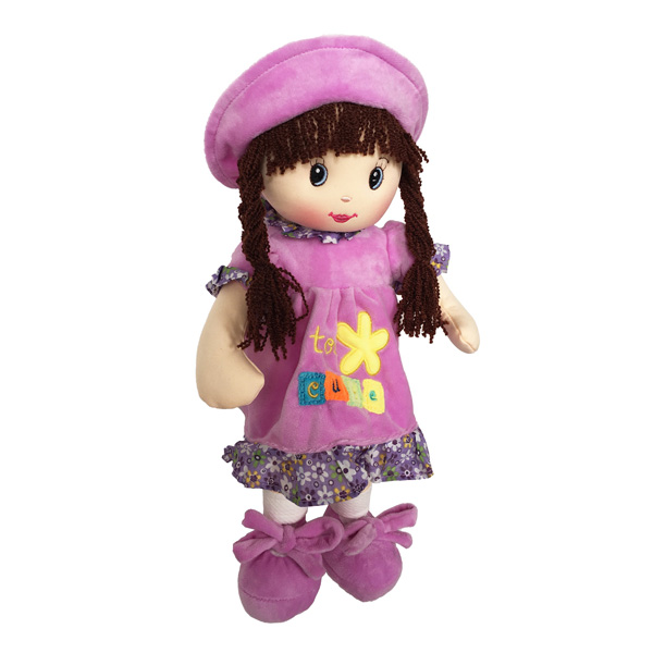 Muñeca De Trapo y Tela Nidia Color Morado