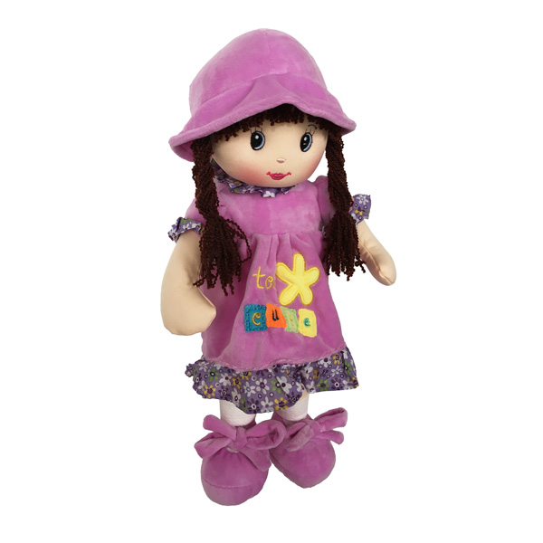 Muñeca De Trapo y Tela Nidia Color Morado