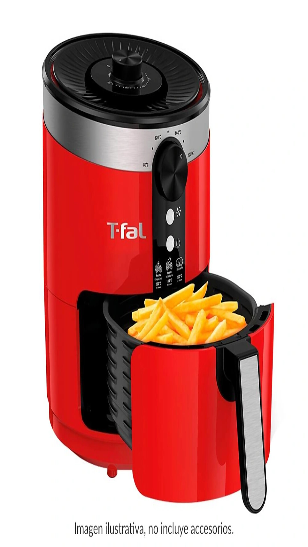Freidora de aire TFal manual 3.2 Litros Roja EY1225MX