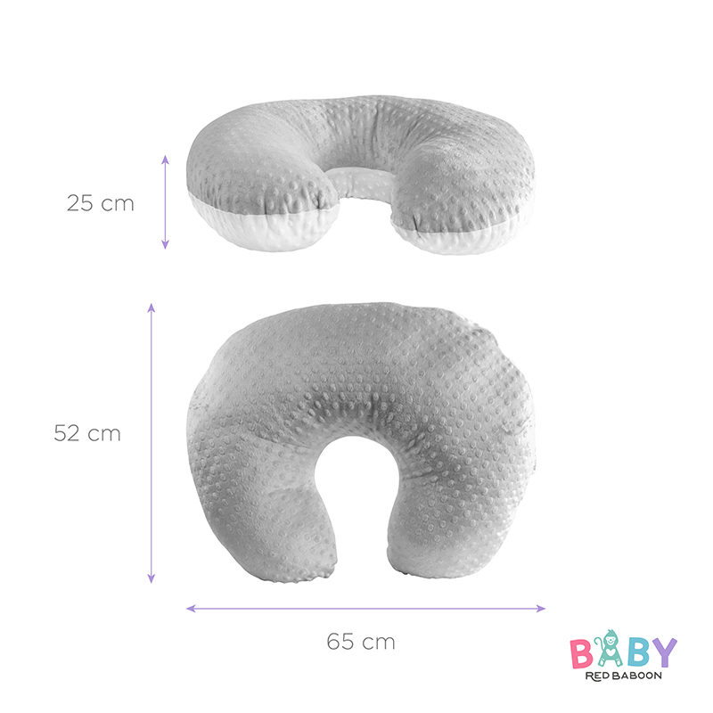 Almohada de Lactancia Bebe Modelo Lacty, Cojín para Embarazo Maternidad Marca Baby Red Baboon