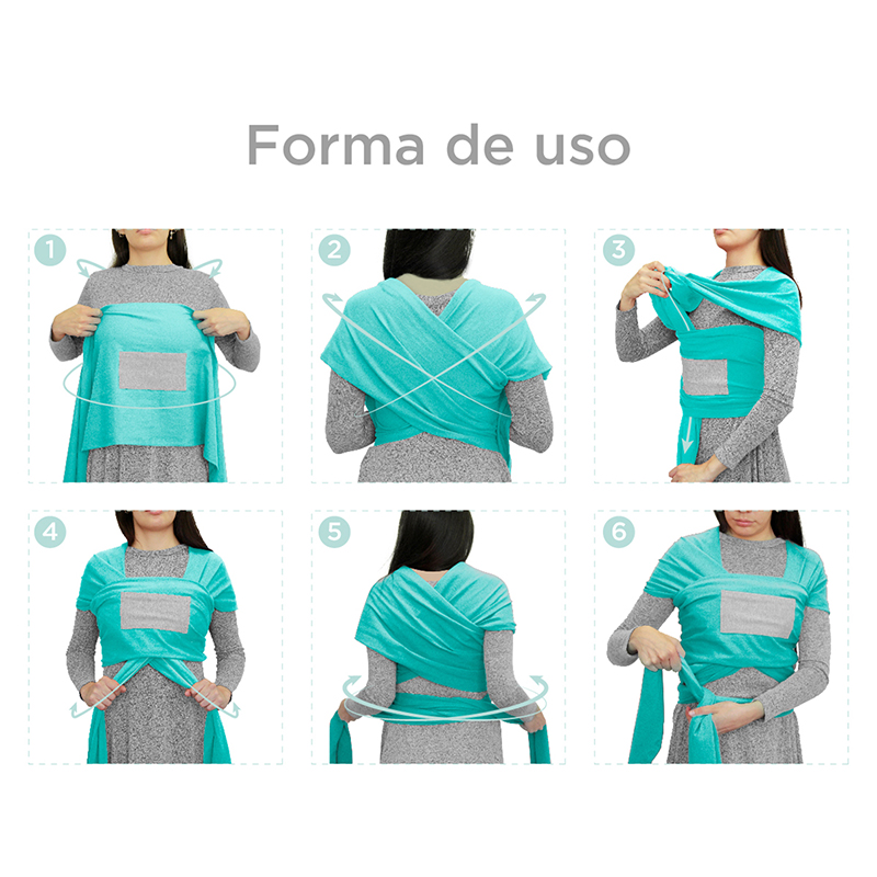 Fular Para Bebe Rebozo Elastico Tipo Canguro Articulos Para Bebe Aguanta hasta 15 Kg Marca Baby