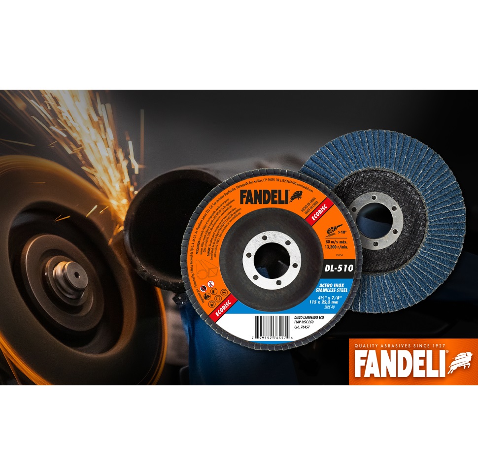 Disco Laminado Fandeli Z-40 Inox 4 1/2 Pulgadas Ecodisc 76457