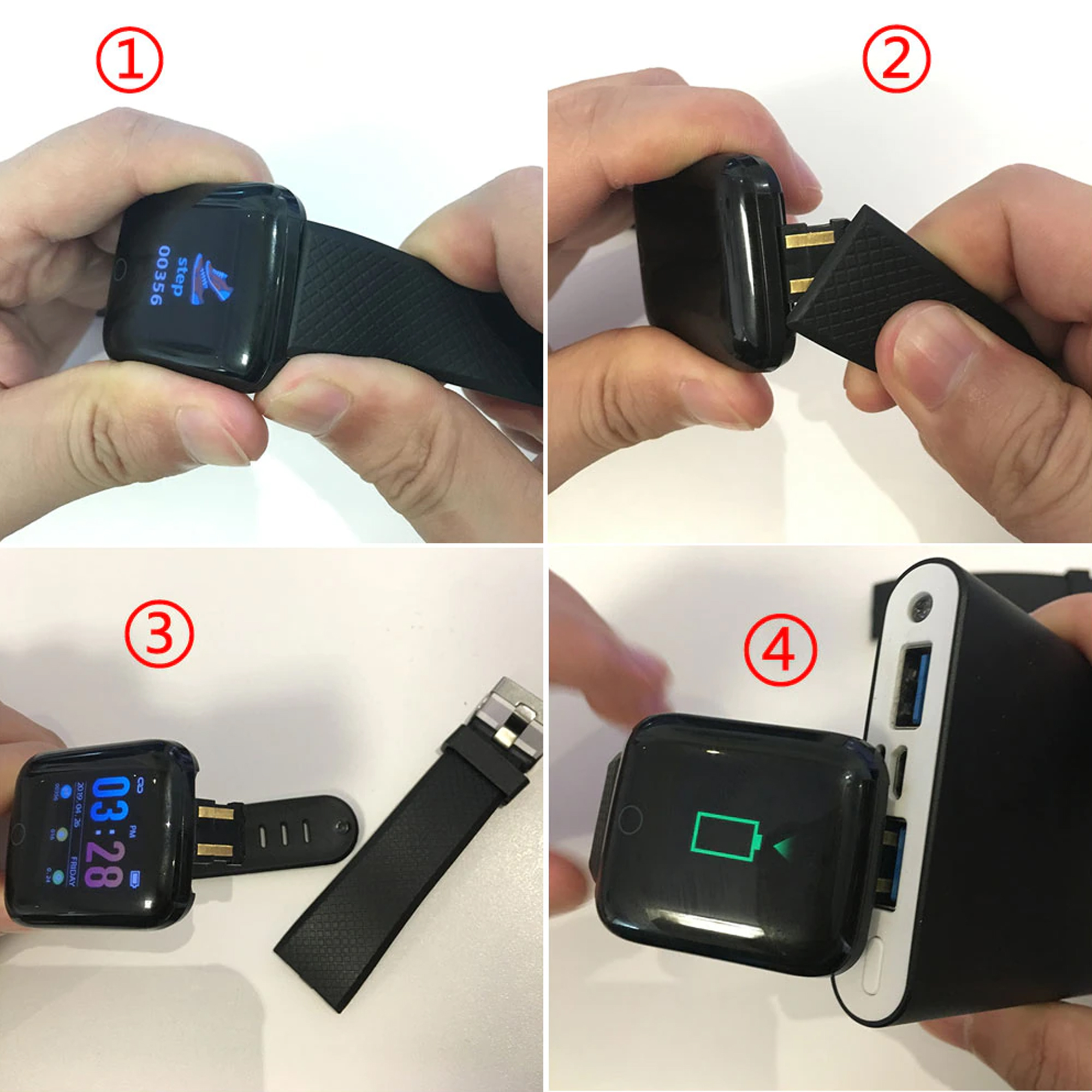 Smartwatch 116 Reloj Inteligente Deportivo Notificaciones USB
