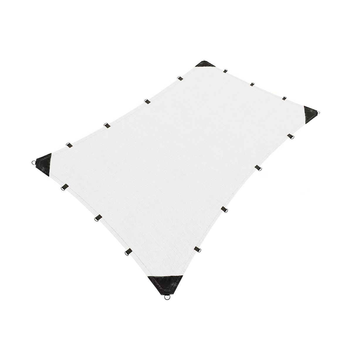Hanlob Malla Sombra 3x3 m Blanca para Exteriores Extra Reforzada, 90% de Sombra, Bloqueo de Rayos UV, Sombra Raschel para Jardín o Terraza, Resistente a Lluvias, Fácil y Lista para Instalar.