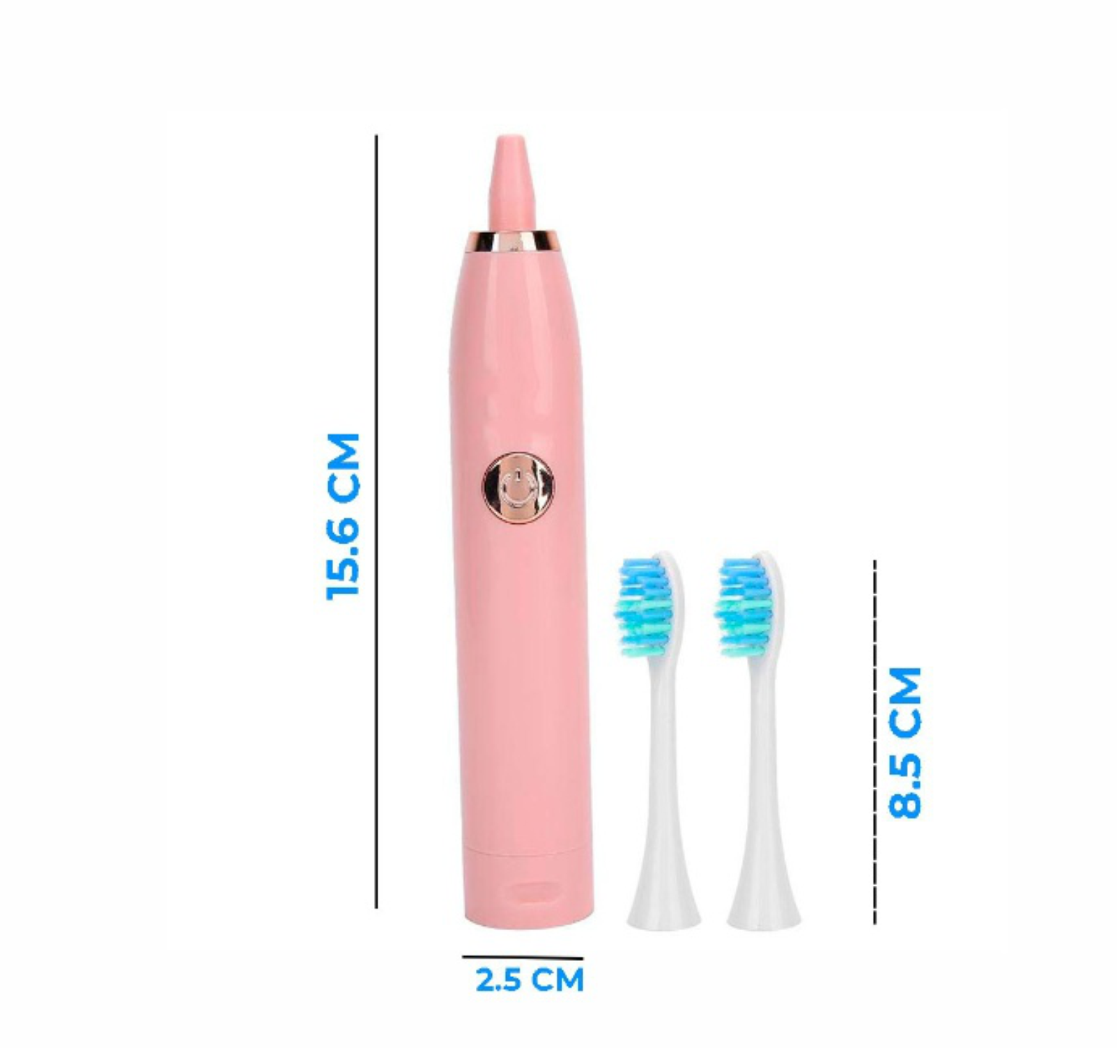Cepillo De Dientes Eléctrico Ultrasónico Con 2 Cabezales