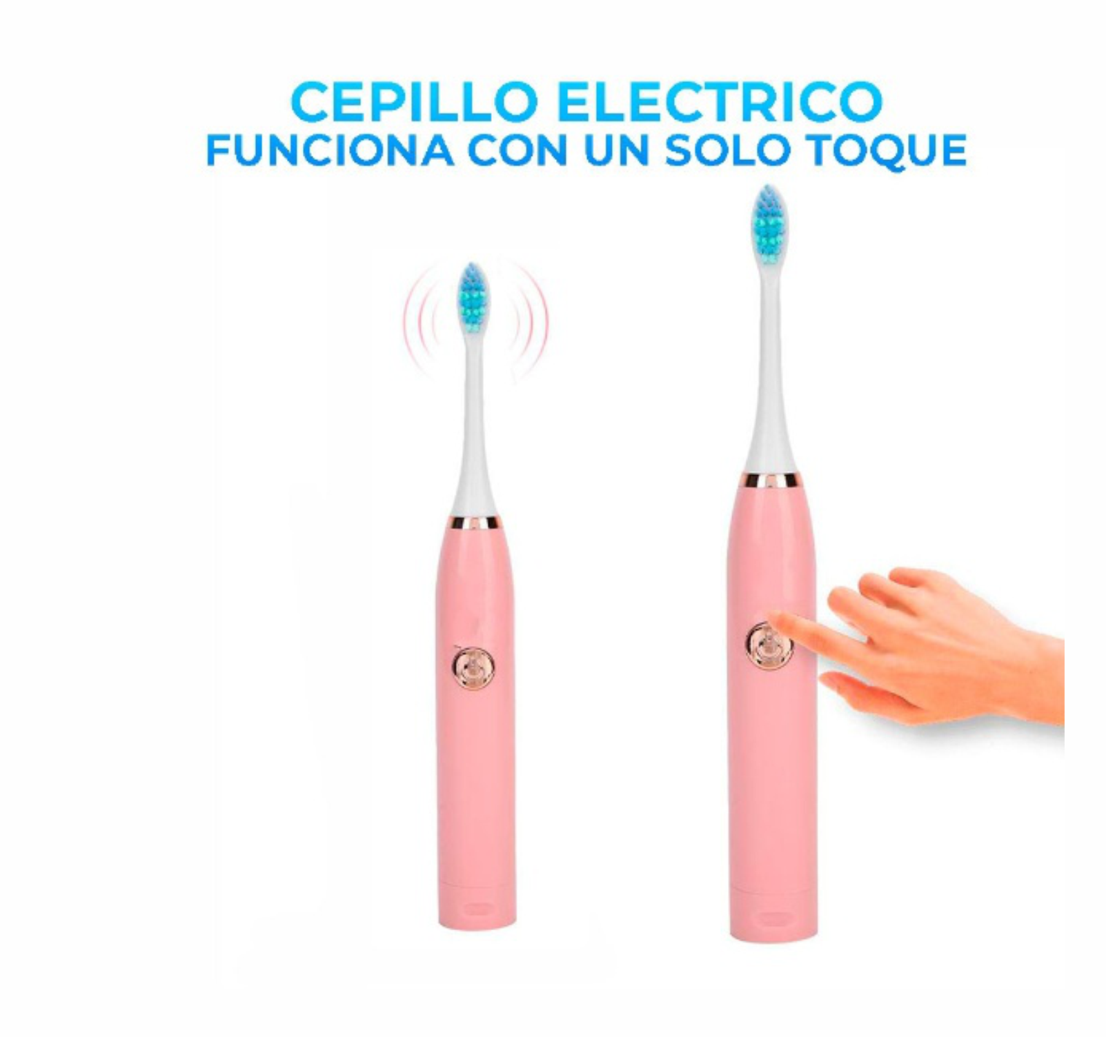 Cepillo De Dientes Eléctrico Ultrasónico Con 2 Cabezales
