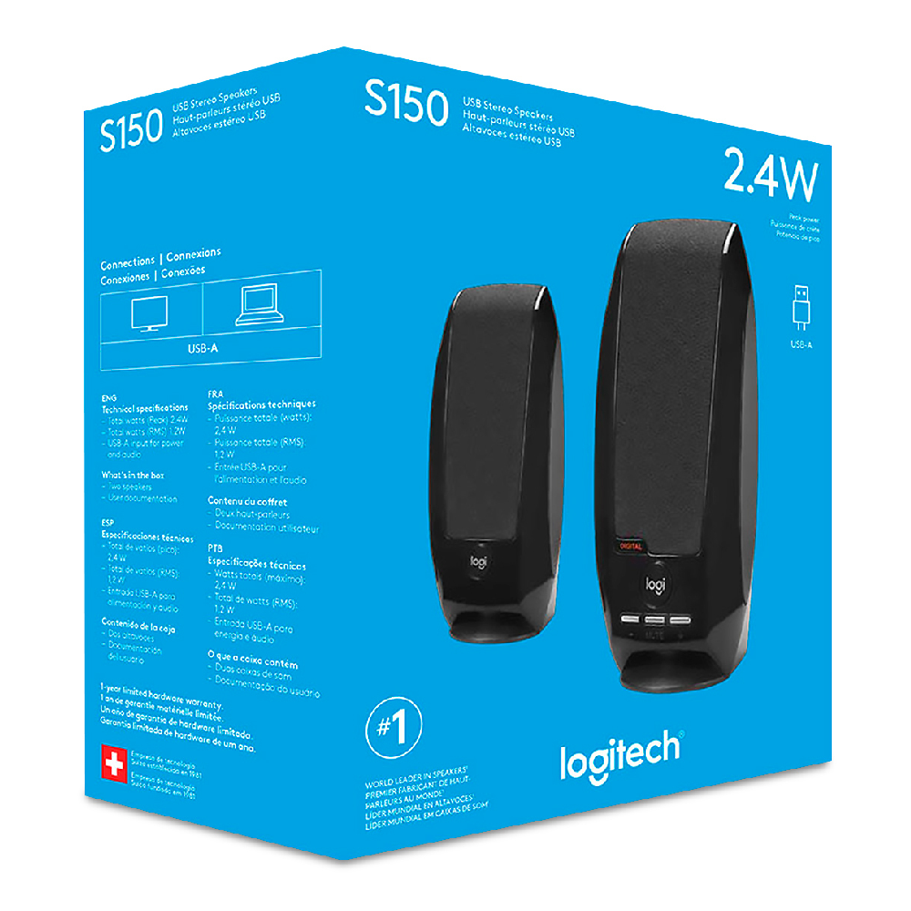 Bocinas Digitales Logitech S150 Alambricas 2.0 RMS