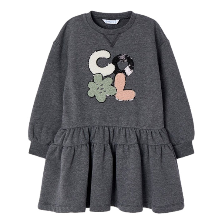 Vestido con holan para niña marca Mayoral