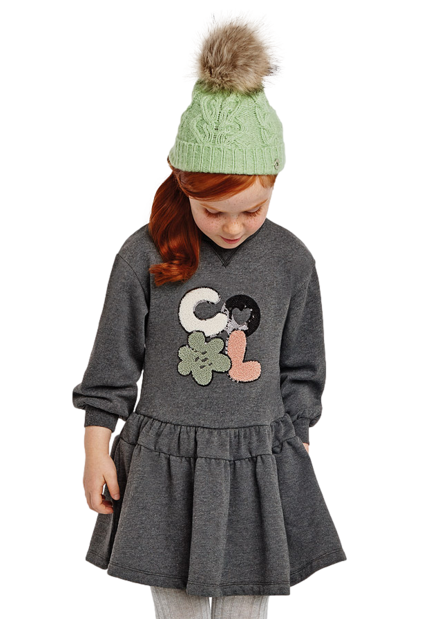 Vestido con holan para niña marca Mayoral