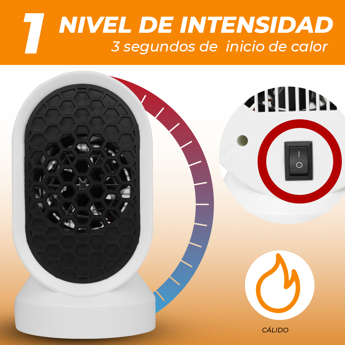 Mini Calentador Electrico Calefactor Calefaccion Portatil